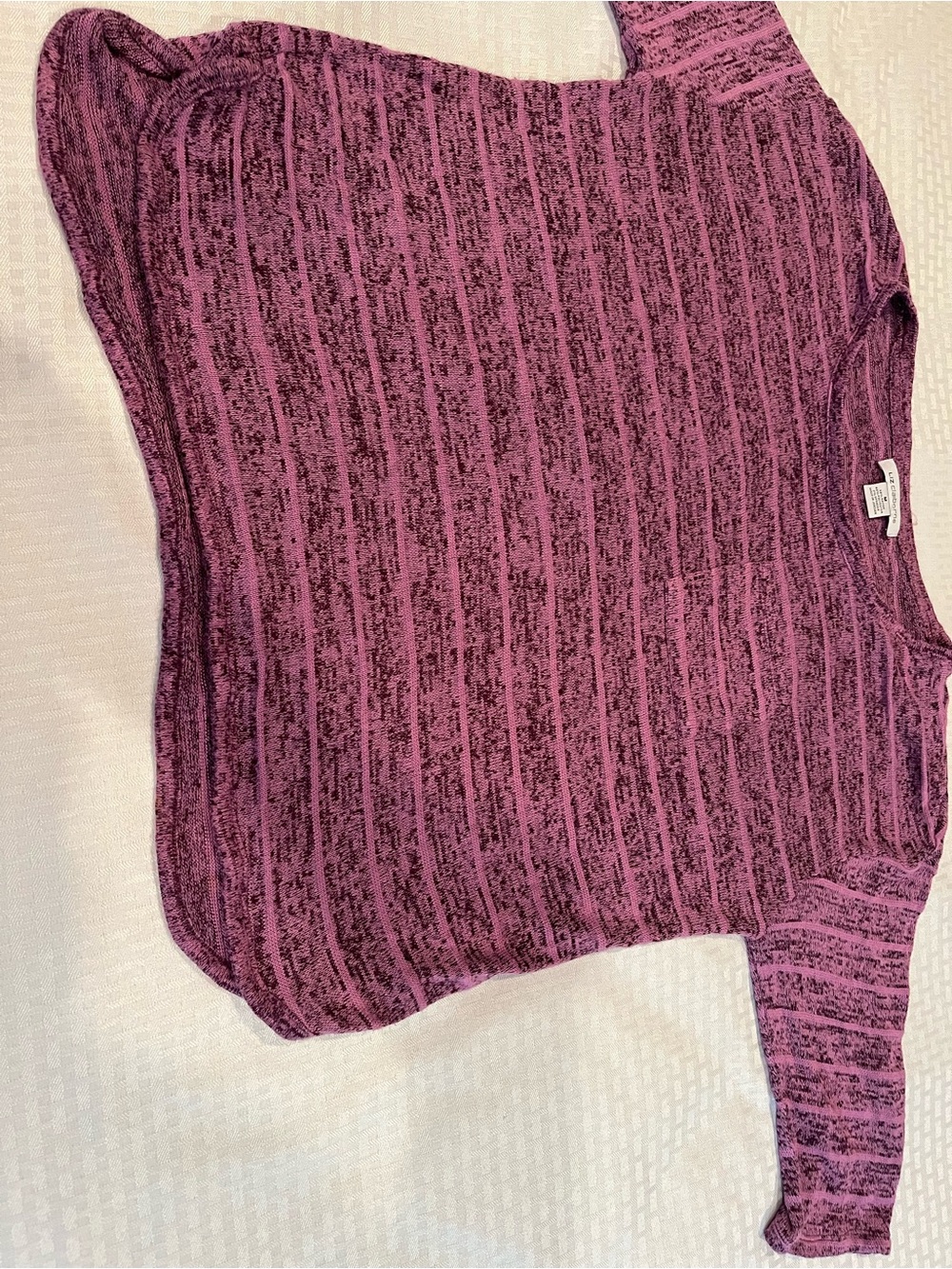 Liz Claiborne Purple Pink Heathered Crewneck Sweater
